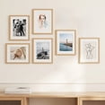 thumbnail image 2 of Wooden Photo Frame with Matboard-versatile Wall & Tabletop Display, Sturdy Build for Photos, Includes Optional Prints (1 Frame),Khaki, 2 of 6