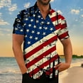 thumbnail image 2 of VBTAPA 4th of July Patriotic Shirts for Men American Flag Print Short Sleeve Hawaiian Bowling Shirt Tropical Summer Casual Button Down Shirts Ofertas Prime de hoy Multicolor XXXL, 2 of 5