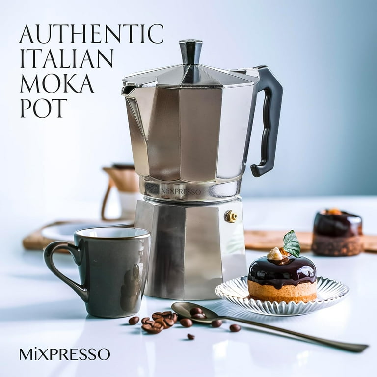 Mixpresso 9 Cup Moka Pot, Classic Italian Coffee Maker, Stovetop