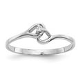 thumbnail image 6 of 14K White Gold AA Diamond Heart Ring Size 6, 6 of 7