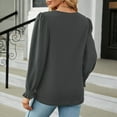 thumbnail image 4 of CEHVOM T-shirt à Manches Longues Décontracté pour Femmes, Col Rond, Mode, Ample, Liquidation, 4 of 4
