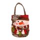 thumbnail image 2 of Bolsa de regalo navideña, bolsa para dulces, no tejida, con asa, pequeña, bonita Patrón de muñeco de nieve, 2 of 6
