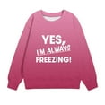 thumbnail image 4 of JUSLIO Girls Sweatshirts Round Neck Graphic Print Hoodless Sweatshirt Unisex Casual Long Sleeve Tops Sweatshirts Watermelon Red(2 Years）, 4 of 4