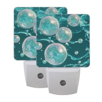 Fantasy Bubbles on The Water LED Night Light with Smart Sensor Plug Into Wall Dusk to Dawn 2 packs
