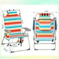 thumbnail image 2 of 26*27*39in Heightened Oxford Cloth Silver White Aluminum Tube Bearing 100kg Beach Chair (Rainbow Stripes), 2 of 9