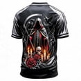thumbnail image 4 of Hsovts Mens Funny Halloween Round Neck Short Sleeve T-Shirt - Breathable Lightweight Tee, Mens Summer Shirts Scary Print, Tshirts Shirts for Men Horror Fans Black S, 4 of 4