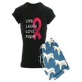 thumbnail image 1 of CafePress - Live Laugh Love Fight - Women's Dark Pajamas, 1 of 1