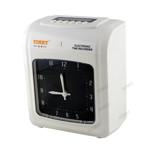 Attendance Clock, Punch Card, Punch Card Machine, Attendance Machine, English Version A-8 Electronic Time Clock ,Easy to Use