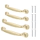 thumbnail image 2 of Drawer Handle Pull Kitchen Pulls Cabinet Handles Modern Design Golden 26x2cm Easy Installation 4Pcs, 2 of 2