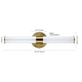 thumbnail image 6 of JONATHAN Y Brooks 20.13" 1-Light Industrial Mid-Century Iron Integrated LED Vanity Light, Brass Gold, 6 of 8
