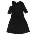 thumbnail image 1 of bar III Robe Découpée Ligne A pour Femmes, Noir, TTG, 1 of 2