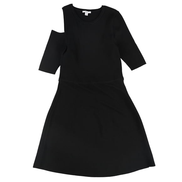 bar III Robe Découpée Ligne A pour Femmes, Noir, TTG