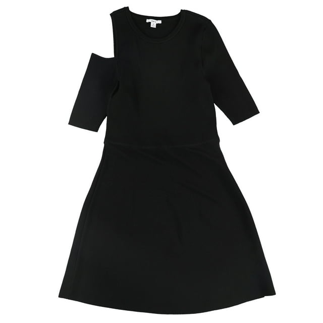 bar III Robe Découpée Ligne A pour Femmes, Noir, TTG