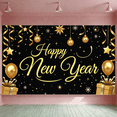 thumbnail image 3 of Decorative Design New Year Banner Festive Theme Celebration Banner for Holiday Event Indoor Decoration Party Backdrop, 3 of 9