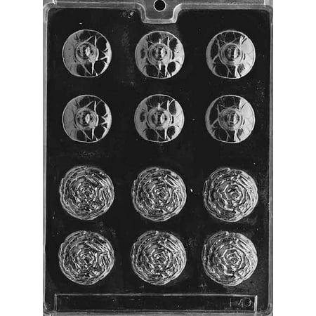 

Candyland Crafts CARNATION LOLLY Chocolate Candy Soap Mold Combo | Food Safe Plastic Durable and Reusable Chocolate Making Mold - F049 - (2 Pack)