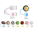 thumbnail image 3 of XKHBDL Silicone Straw Covers Cap Compatible with Stanley, Cute Straw Toppers for Tumblers, Dust-Proof Drinking Straw Caps for Reusable Straws Tips Lids, 3 of 4