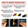 thumbnail image 2 of Rackstuds R20 Rack Mount Solution Series II - No More Cage Nuts! The Easiest and Safest Server Rack Solution in 19" Racks with Square Punched Vertical Rails | 20-Pack, Red, 2.2mm/0.086" Version, 2 of 3