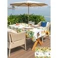 thumbnail image 4 of Outdoor Tablecloth with Umbrella Hole and Zipper, Spring Sunflowers Rectangle Table Cloth 60x102 Inch Waterproof Tablecloth, Eucalyptus Leaves Flowers Butterfly Picnic Table Cover for Patio Camping, 4 of 7