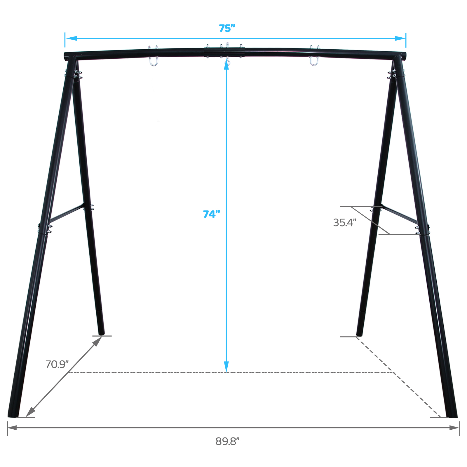 Buy KLOKICK 440lbs Metal Swing Sets with 40 Saucer Tree Swing and Heavy