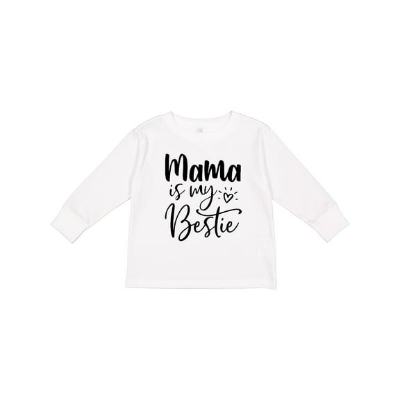 Inktastic Mama Is My Bestie Boys or Girls Long Sleeve Toddler T-Shirt