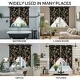 thumbnail image 3 of Black Spring Floral Swag Curtains for Kitchen/Bedroom/Living Room, Elegant Pastoral Flowers Birds Retro Art Scalloped Curtains 63 Inch Long, Window Swag Topper Curtains Valances 2 Panels Set 36"x63", 3 of 8