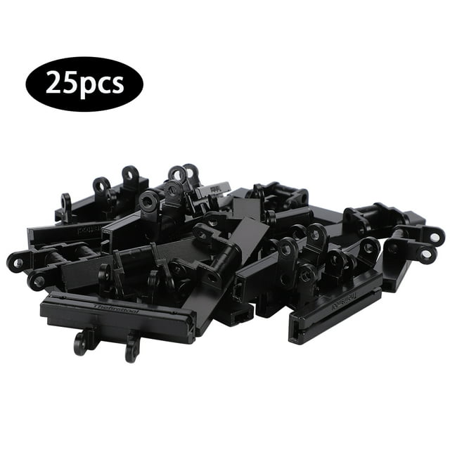 25 uds eslabones de cadena de rodadura piezas de robot Industrial de aleación de aluminio negro 40x16,7x10,8mm