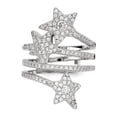 thumbnail image 2 of Sterling Silver CZ Cubic Zirconia Star Ring (7.9mm) - Size 7, 2 of 2