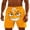 Earthy Yellow, variant on Mens Swim Trunks Board Shorts Drawsting Elastic Waist Funny Cartoon Face Print Swimming Trunks Quick Dry Beach Shorts with Pockets Casual Summer Beach Shorts, Ginger 2XL