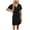 #558-Black, variant on Censtreet Nightgowns for Women Short Sleeve Night Gown Soft Sleep Shirts Women's Sleepwear V Neck Sleep Dress
