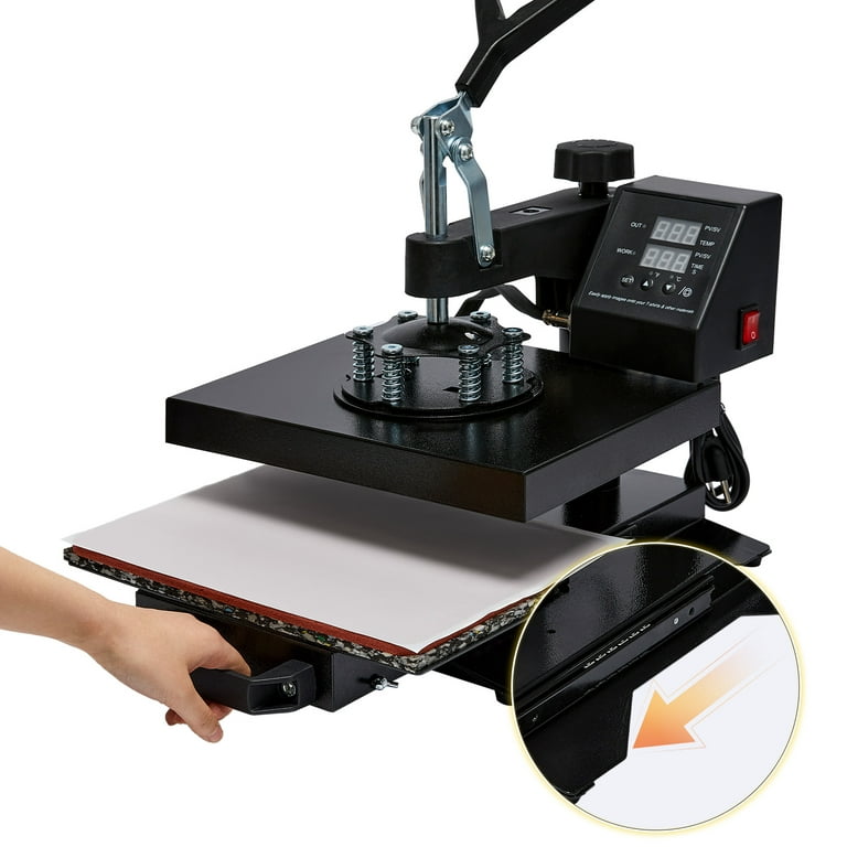 5in1 Heat Press Machine Swingaway 12x10 Heat Press for Shirts Mugs Plates &  More 