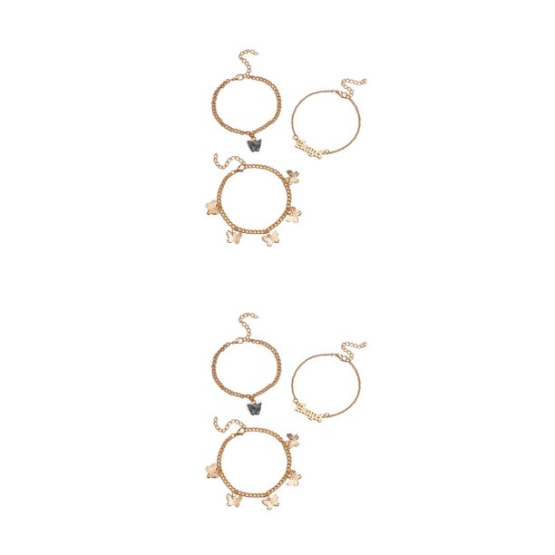 Guardurnaity 3 piezas de tobilleras de moda, joyería para pies, sandalias, decoraciones descalzas, accesorios para mujeres, pulseras de tobillo a Type1 NO1
