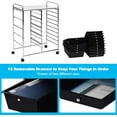 thumbnail image 6 of LYYHTY 15-Drawer Rolling Storage Cart, Multipurpose Movable Organizer, Utility Cart for Home, Office, School, Black, 6 of 9