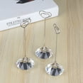 thumbnail image 4 of 3PCS Heart Iron Wire Note Photo Memo Holder Crystal Diamond Base Place Paper Holders Clips for Home Decor Party (Clear), 4 of 8