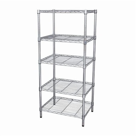 Wire Shelving Unit, 18"D x 36"W x 74"H, 5 Shelves, Chrome 32V413