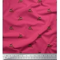 thumbnail image 1 of Soimoi Poly Georgette Fabric Dot & Owl Bird Print Sewing Fabric Yard 52 Inch Wide, 1 of 3