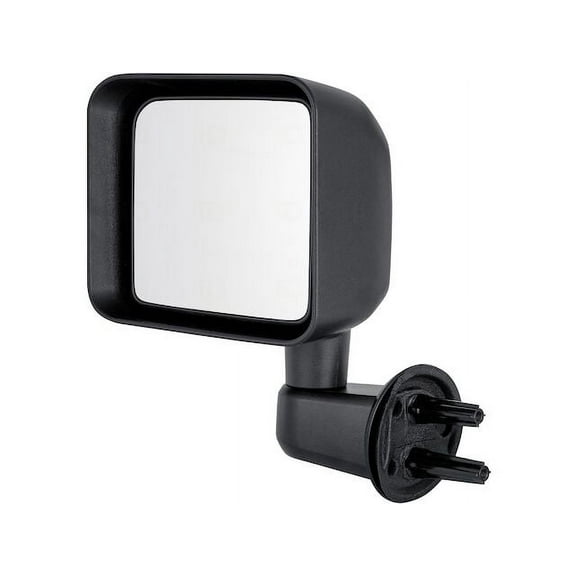 Left Driver Side Manual Mirror, Swing Away Type - Compatible with 2007 - 2018 Jeep Wrangler (Full and Half Doors) 2008 2009 2010 2011 2012 2013 2014 2015 2016 2017
