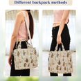 thumbnail image 4 of FORMRS Womens Corduroy Tote Bag Crossbody Shoulder Purse Handbag with Detachable Strap, Musical Animals Pattern, 4 of 7