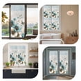 thumbnail image 7 of Teal Tulip Butterfly Window Privacy Film, Beige Turquoise Floral Farmhouse Blue Static Cling UV Sun Blocking Heat Control Window Tint Day and Night, Non-Adhesive One Way Privacy Cover 23.6''x59'', 7 of 7