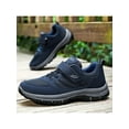 thumbnail image 5 of Oucaili Men Sneakers Lace Up Hiking Shoes Round Toe Walking Shoe Lightweight Low Top Athletic Sneaker Mens Trainers Blue 7, 5 of 6