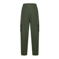 thumbnail image 3 of Blue Mens Cargo Sweatpants Fleece Wide Straight Leg Drawstring Sweatpant with Multi Pockets Heavyweight Workout Jogger Pant Warm Elastic High Waist Baggy Pant Athletic Plus Size Trousers 2XL, 3 of 7