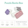 thumbnail image 4 of Melii Puzzle Bento Box Container for Kids, 3 Compartments- Pink, Purple, Grey - 1 set, 4 of 7