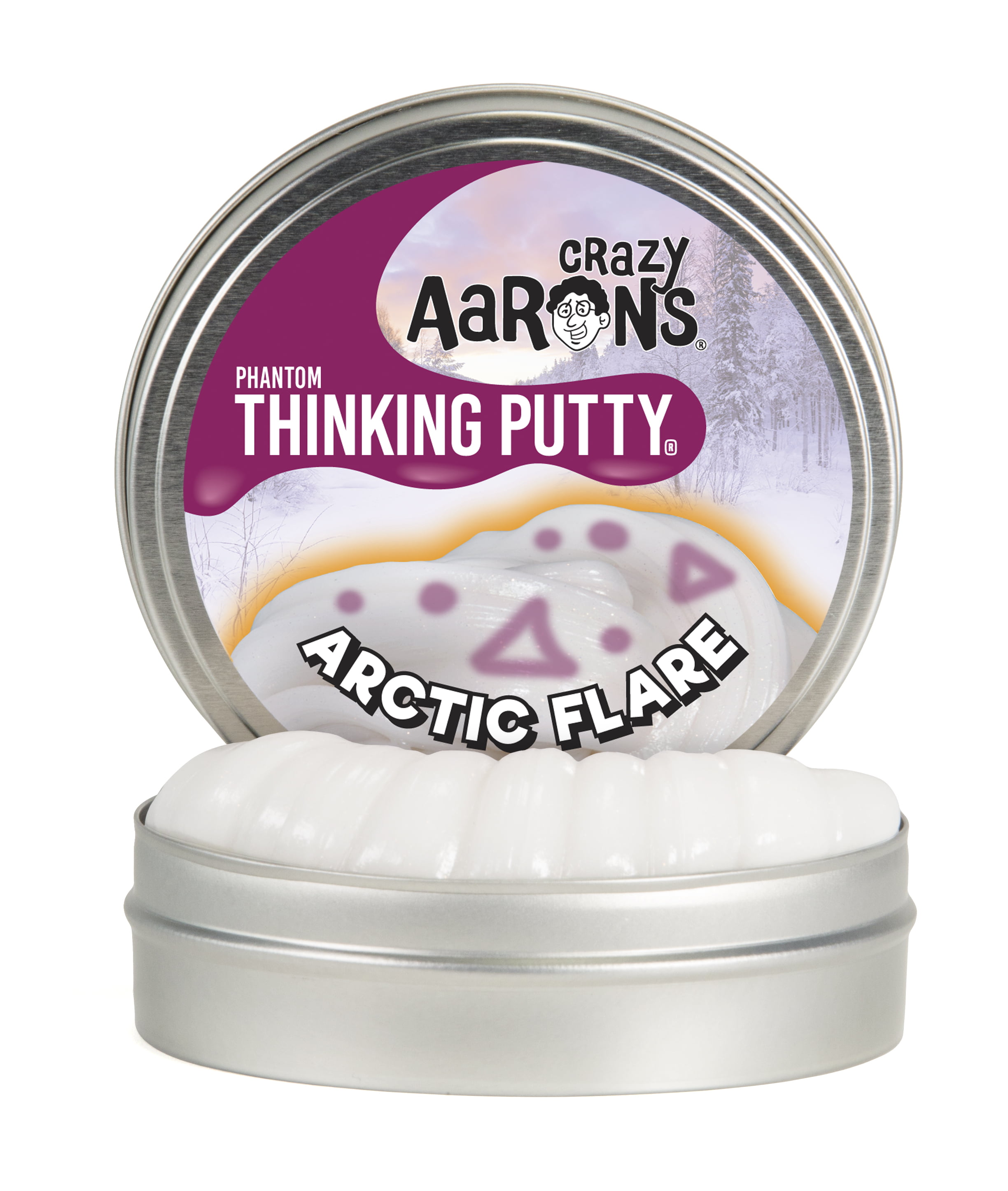 NEW Crazy Aaron’s Primary Thinking Putty Lot of 2 Purple & Pink 3.2 oz Tins 