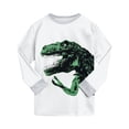 thumbnail image 5 of UAYOTSE Boys Long Sleeve Pajama Set Dinosaur Space Rocket Pattern 2‑Piece Cozy Kid Nightwear Sleepers Size 6-7 Years, 5 of 8