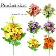 thumbnail image 3 of 1 Pc Artificial Fake Flowers Daisy Bouquets for Decoration Outdoors Silk Faux Wild Multicolor Colorful Flowers Daisies with Stems for Home Decor Crafts Gravesites Cemetery, 11.81", Purple-Dark Purple, 3 of 9