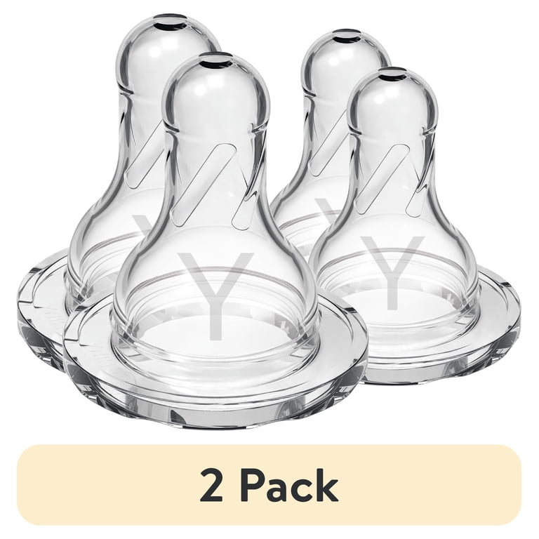 Y-Cut Narrow Bottle Nipples for Thickened Liquids, 2-Pack photo 1