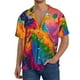 thumbnail image 1 of Fotbe Colorful Parrot Jungle Dream A Camisa Estampada de Manga Corta para Hombre, Casual de Verano, Estilo Playero, Sin Arrugas-X-Large, 1 of 5