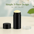 thumbnail image 4 of Empty Twist Up Deodorant Containers Black Plastic Refillable Round Tubes for DIY Deodorant Lip Balm Solid Perfume, 4 of 9