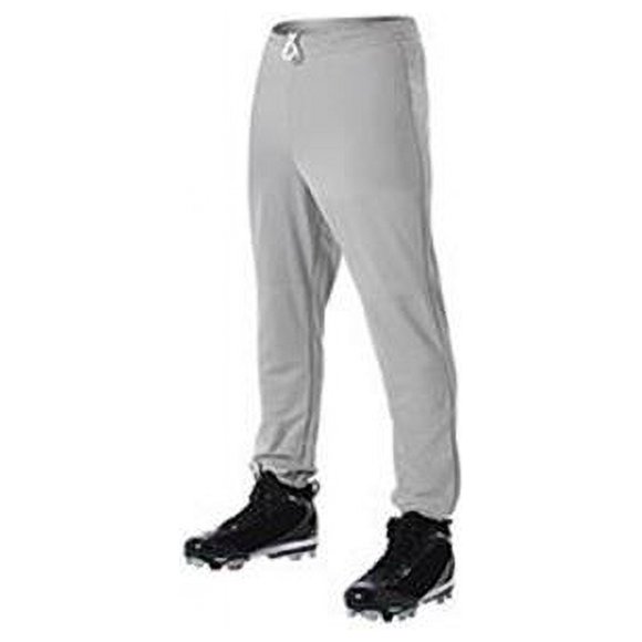 Alleson Athletic AALLBDK2WHTLRG Youth Pull-On Baseball Pant, White - Large