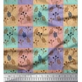 thumbnail image 1 of Soimoi Moss Georgette Fabric Artistic Leaves Decor Fabric Printed Yard 42 Inch Wide, 1 of 3