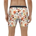 thumbnail image 4 of Xecao Squirrel Nuts Mushroom Print Boxer Briefs for Men's Stretch Moisture-Wicking Underwear, Mid-Rise Classics breathable fabric, 4 of 7